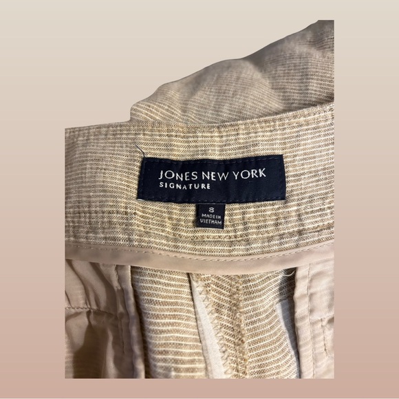 Jones New York Cream Linen Trousers - Picture 6 of 7